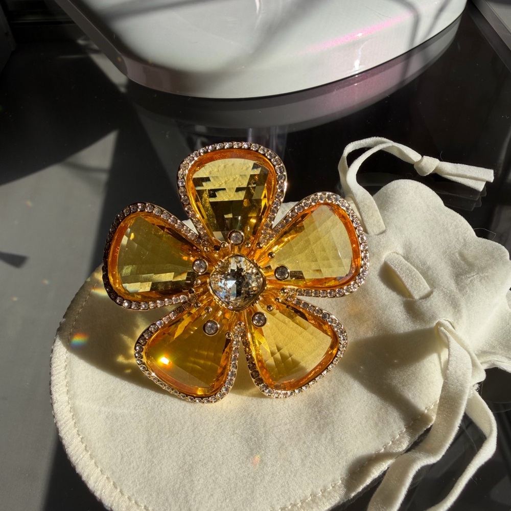 Radiant Yellow Flower Ring